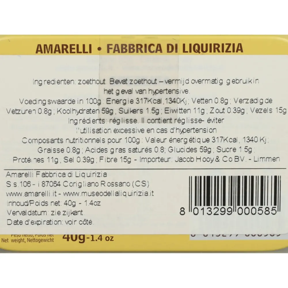 Snoep<Jacob Hooy 12x Laurierdrop Blik Geel