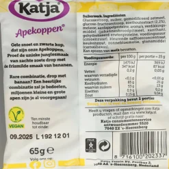 Snoep<Katja 3x Apekoppen 65 gram