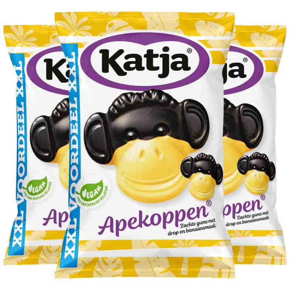 Snoep<Katja 3x Apekoppen XXL 410 gr