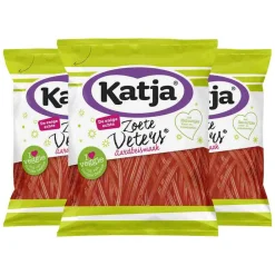3x Zoete Veters Aardbei 125 gr^Katja Outlet