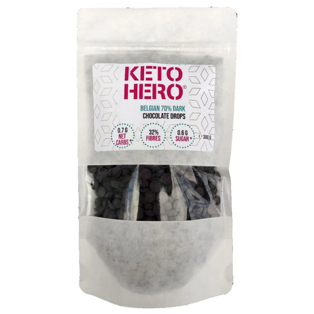 3x Chocolade Drops Puur 300 gr^Keto Hero Online
