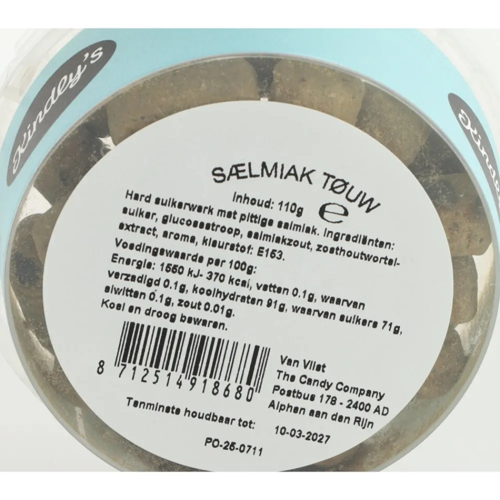 Best 12x Kindly's Salmiak Touw 125 gr Snoep
