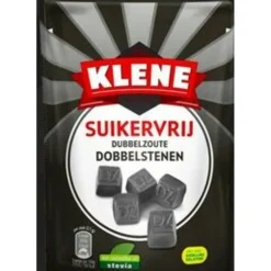 New 3x Dubbelzoute Dobbelstenen Suikervrij 105 gr Snoep