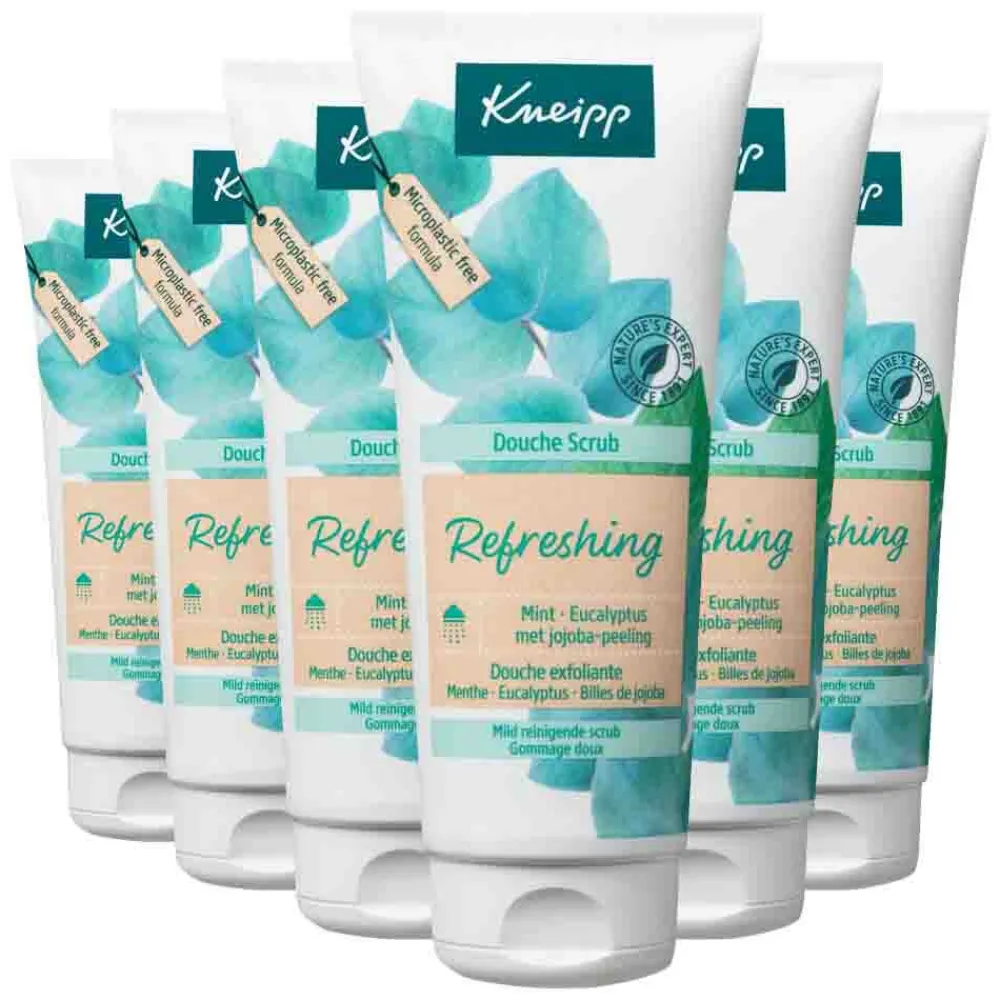 Bad & Douche<Kneipp 6x Douche Scrub Refreshing Mint en Eucalyptus 200 ml