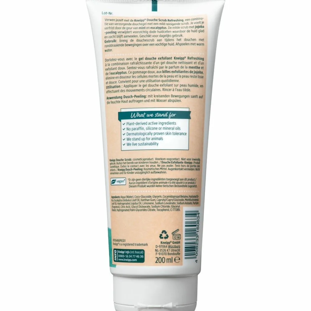 Bad & Douche<Kneipp 6x Douche Scrub Refreshing Mint en Eucalyptus 200 ml