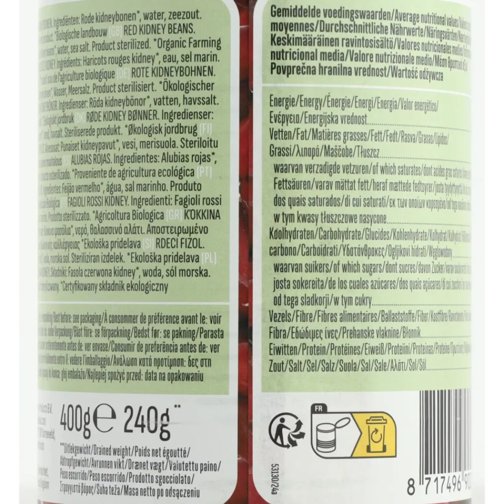 Groente<La Bio Idea 6x Rode Nierbonen Bio 400 gr