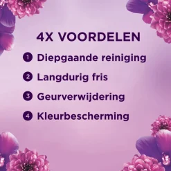 Clearance 4x Vloeibaar Wasmiddel Amethist & Bloemenboeket 20 Wasbeurten 900 ml Wasmiddel