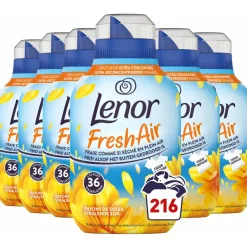 Wasverzachter<Lenor 6x Wasverzachter Fresh Air Zonnestralen 36 Wasbeurten 504 ml
