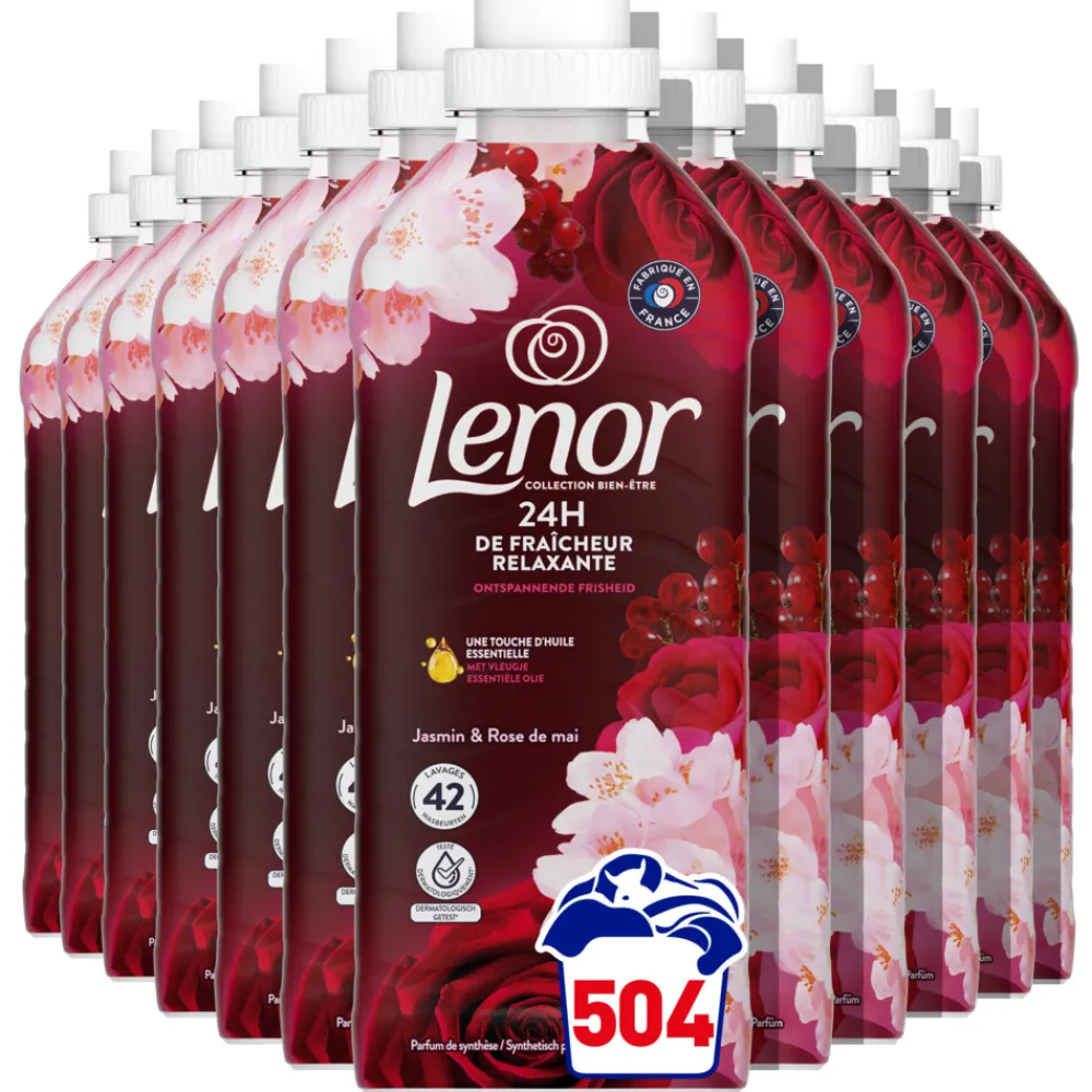 Discount 12x Wasverzachter Jasmijn en Rose de Mai 42 Wasbeurten 882 ml Wasverzachter