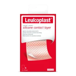 Verbandmiddelen<Leukoplast 3x Cuticell® Contact Siliconen Wondcontactlaag 5 cm x 7,5 cm 5 stuks