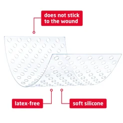 Verbandmiddelen<Leukoplast 3x Cuticell® Contact Siliconen Wondcontactlaag 5 cm x 7,5 cm 5 stuks