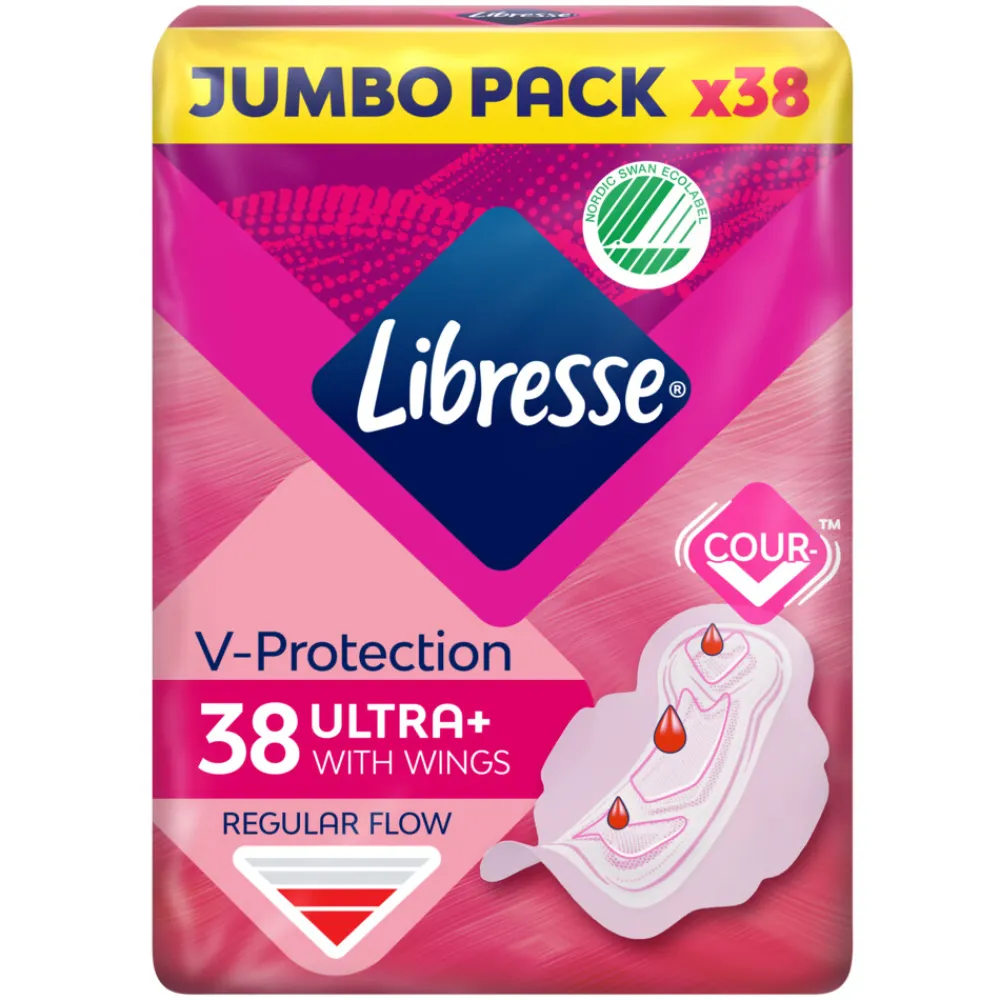 Intiemhygiëne<Libresse 8x Ultra+ Regular Maandverband met Vleugels Jumbo Pack 38 stuks