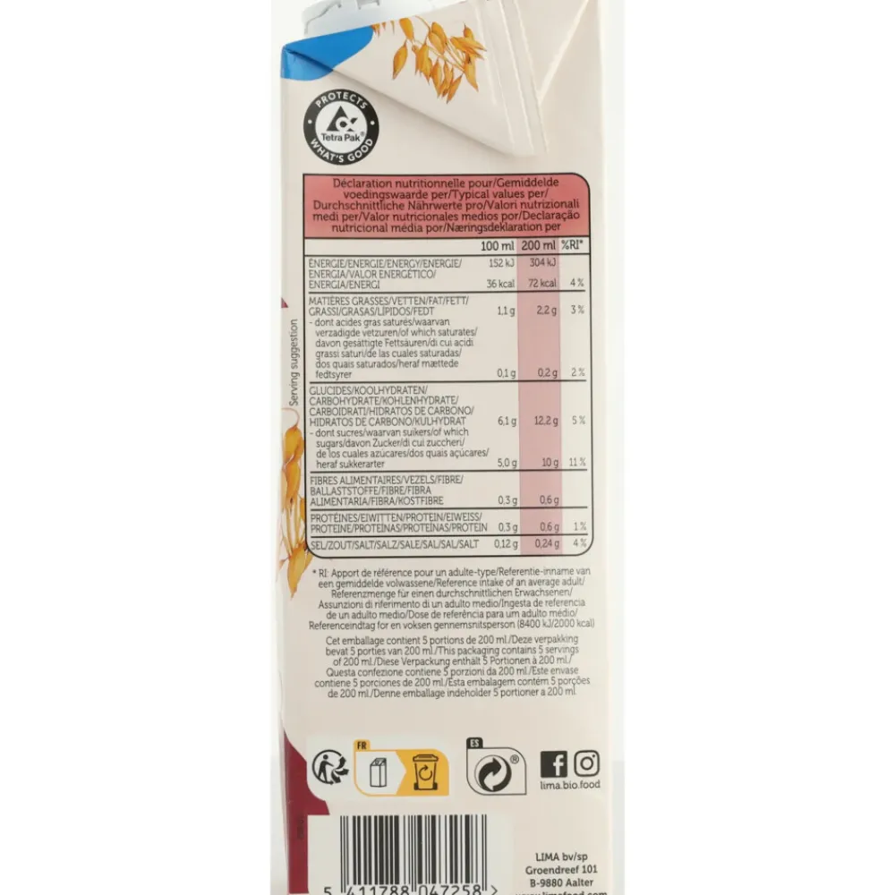 Hot 8x Haverdrink Glutenvrij 1 liter Melkvervangers