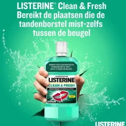 Spoelen & Poetsen<Listerine 3x Mondwater Clean & Fresh zonder Alcohol 500 ml