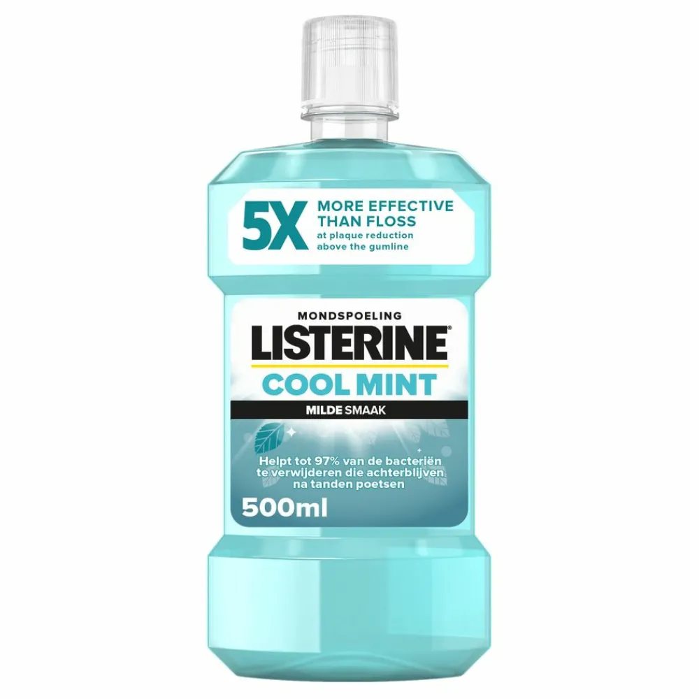 Spoelen & Poetsen<Listerine 3x Mondwater Cool Mint Milde Smaak Zonder Alcohol 500 ml