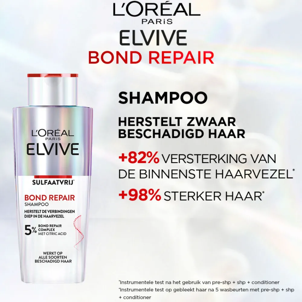 6x L'Oréal Elvive Bond Repair Shampoo 200 ml^LOréal Clearance