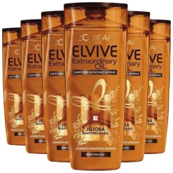 Shampoo<LOréal 6x L'Oréal Elvive Extraordinary Oil Shampoo Jojoba 400 ml