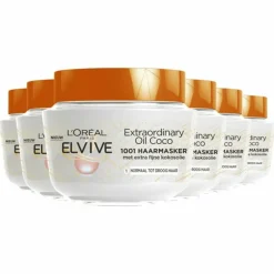 Hot 6x L'Oréal Elvive Extraordinary Oil Haarmasker Kokos 300 ml Haarverzorging