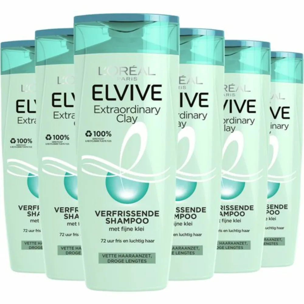 Hot 6x L'Oréal Elvive Extraordinary Clay Shampoo 250 ml Shampoo
