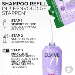 Shampoo<LOréal 6x L'Oréal Elvive Hydra Hyaluronic Shampoo Refill 250 ml