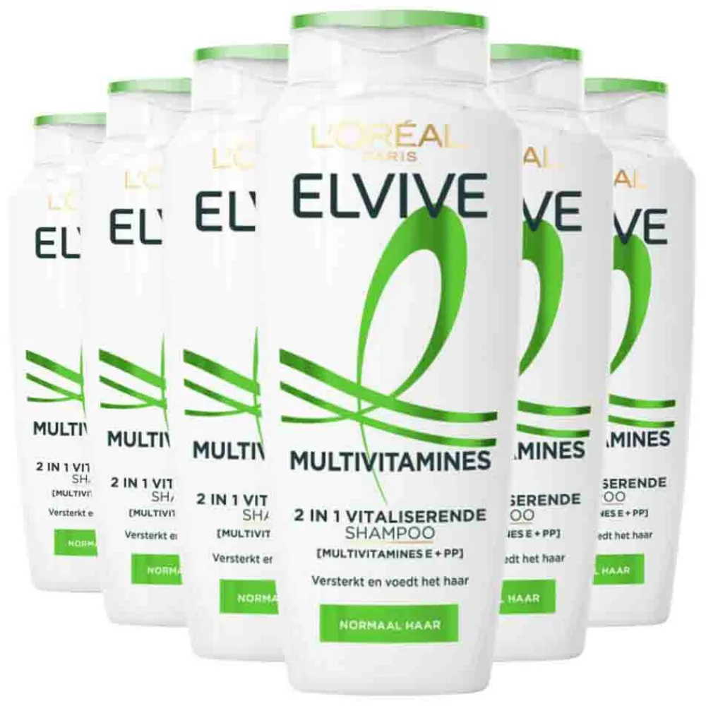 Best 6x L'Oréal Elvive Multivitamines Shampoo 250 ml Shampoo