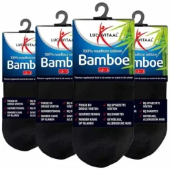 Outlet 4x Bamboe Enkelsok Zwart Maat 39-42 1 paar Steunkousen|Zelfzorg