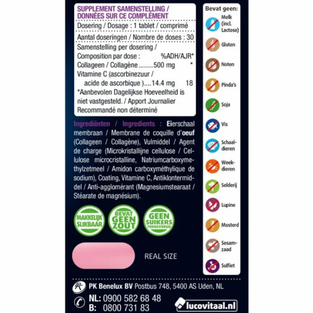 Discount 3x Collageen Vega Super 30 tabletten Voor Vrouw Of Man