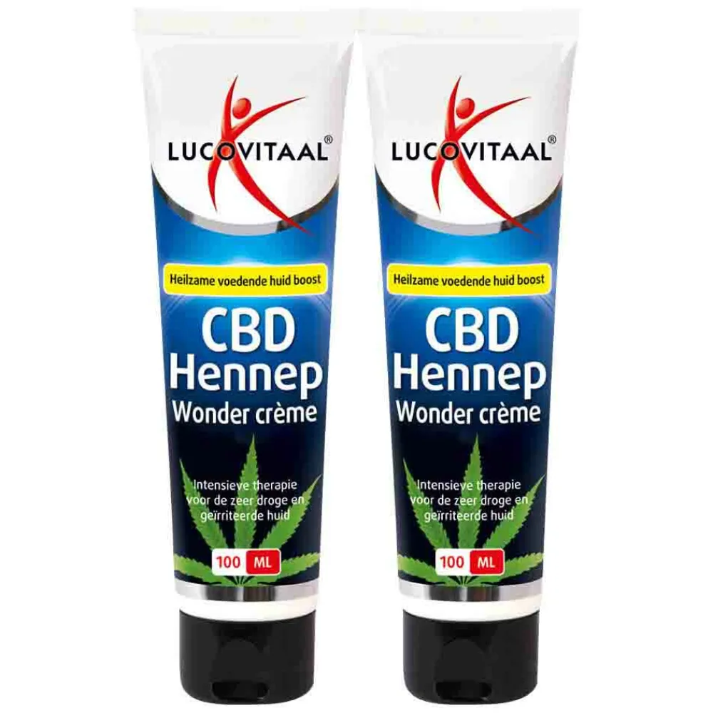 Sale 2x Creme Huidwonder Hennep CBD 100 ml Huidverzorging