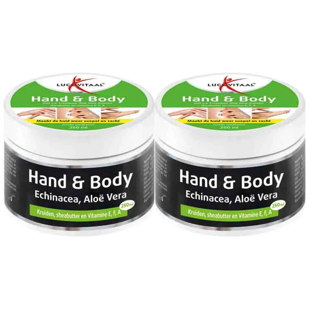 Clearance 2x Hand en Body Crème Echinacea & Aloë Vera 250 ml Huidverzorging