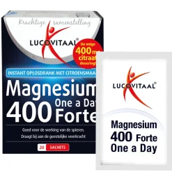 Best 2x Magnesium 400 Forte One a Day 20 sachets Mineralen