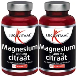 2x Magnesium Citraat 400mg 150 tabletten^Lucovitaal Best