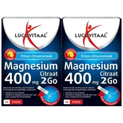Online 2x Magnesium 400mg 2Go 14 sachets Mineralen