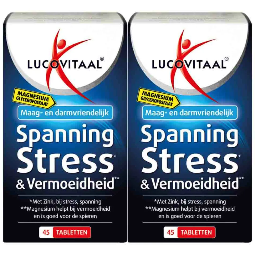 2x Magnesium Spanning, Stress en Vermoeidheid 45 tabletten Rustgevend & Slapen
