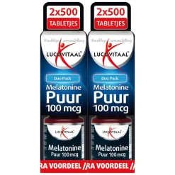 2x Melatonine 100mcg DUO Pack 2x500 tabletten^Lucovitaal
