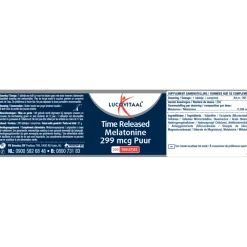 2x Melatonine Puur 0,299mg Time Released 200 tabletten^Lucovitaal Discount