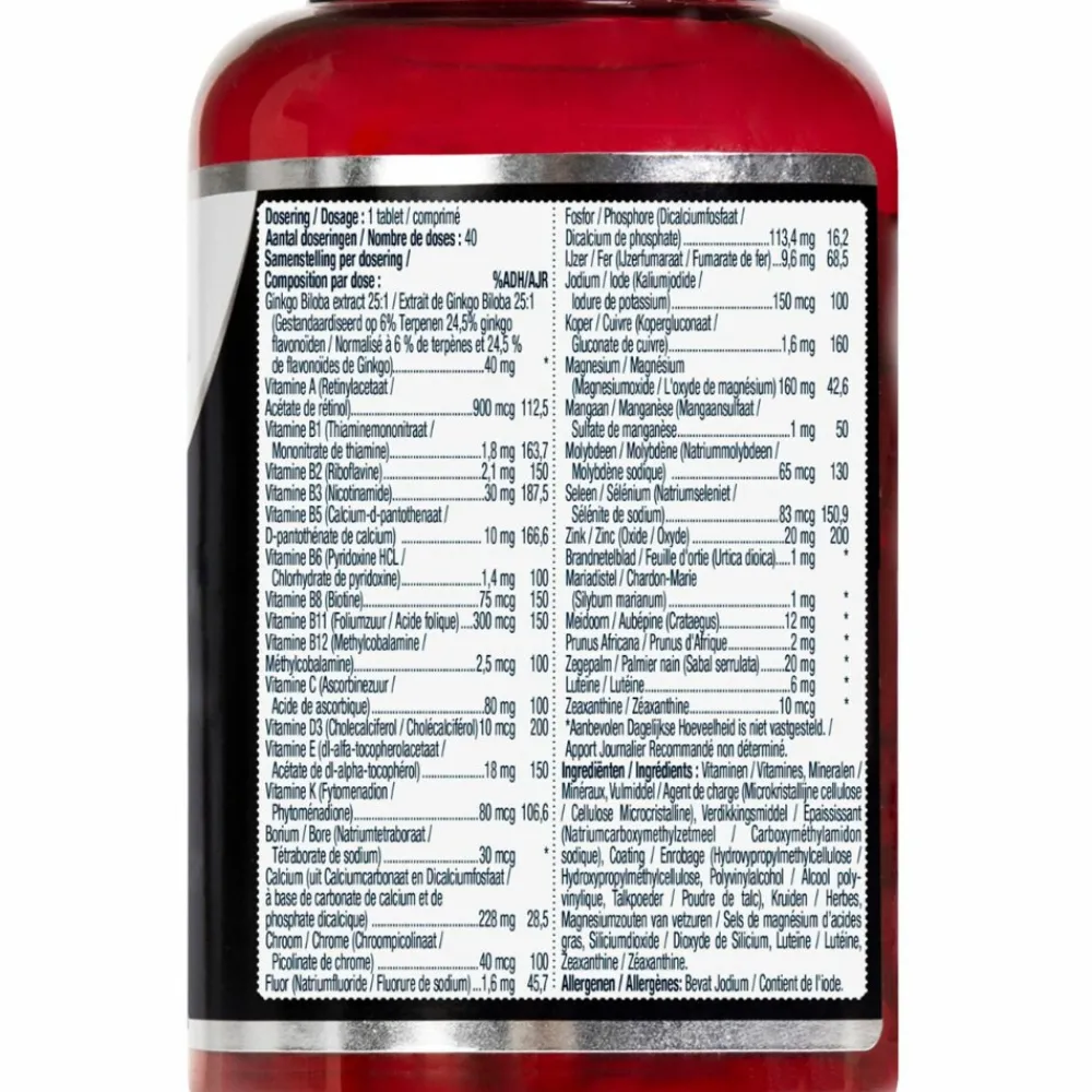Vitaminen 50+<Lucovitaal 2x Multi Man Compleet 50+ Met Ginkgo Biloba 40 capsules