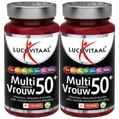Vitaminen 50+<Lucovitaal 2x Multi Vrouw Compleet 50+ met Ginkgo Biloba 40 tabletten