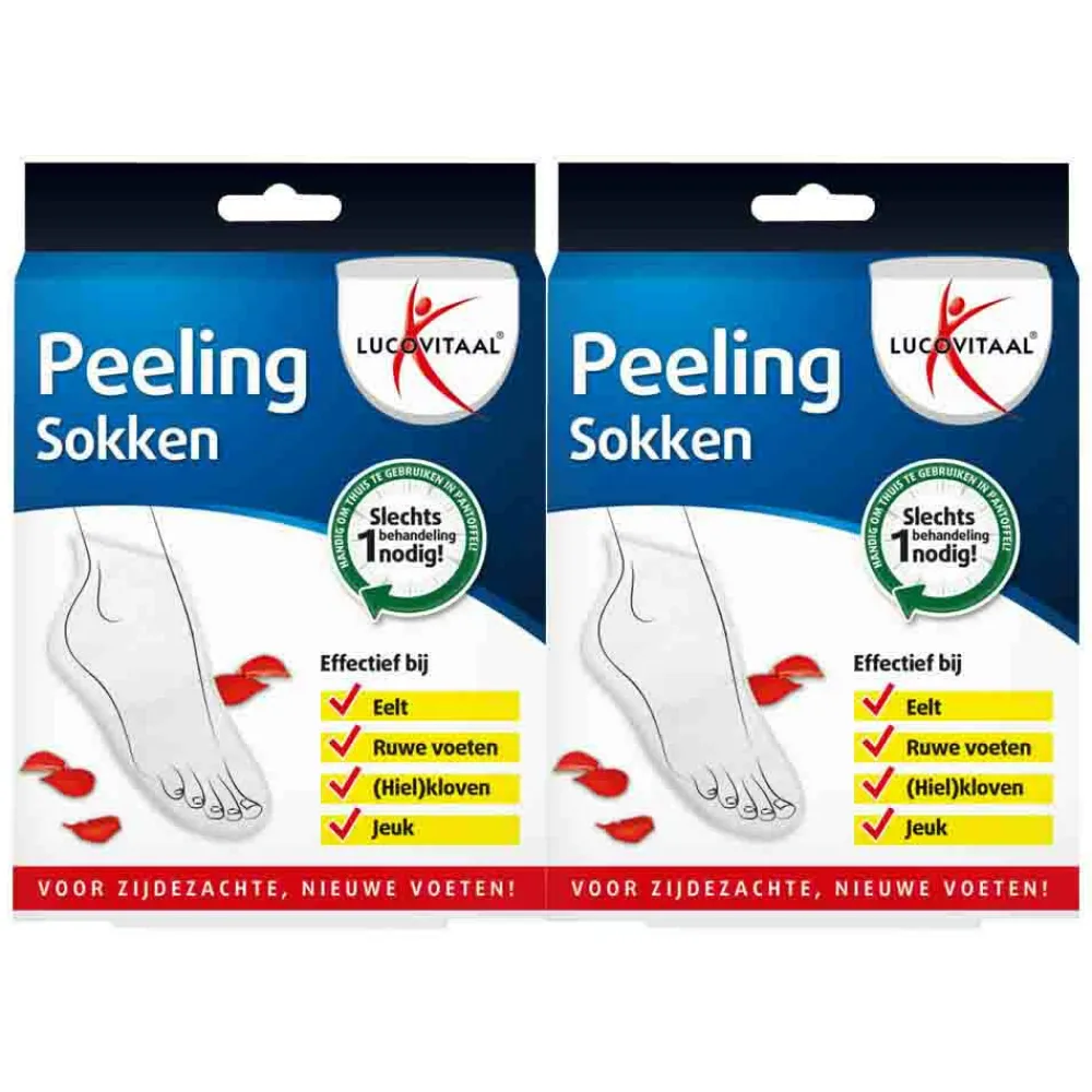Voetverzorging<Lucovitaal 2x Peeling Sokken 1 paar