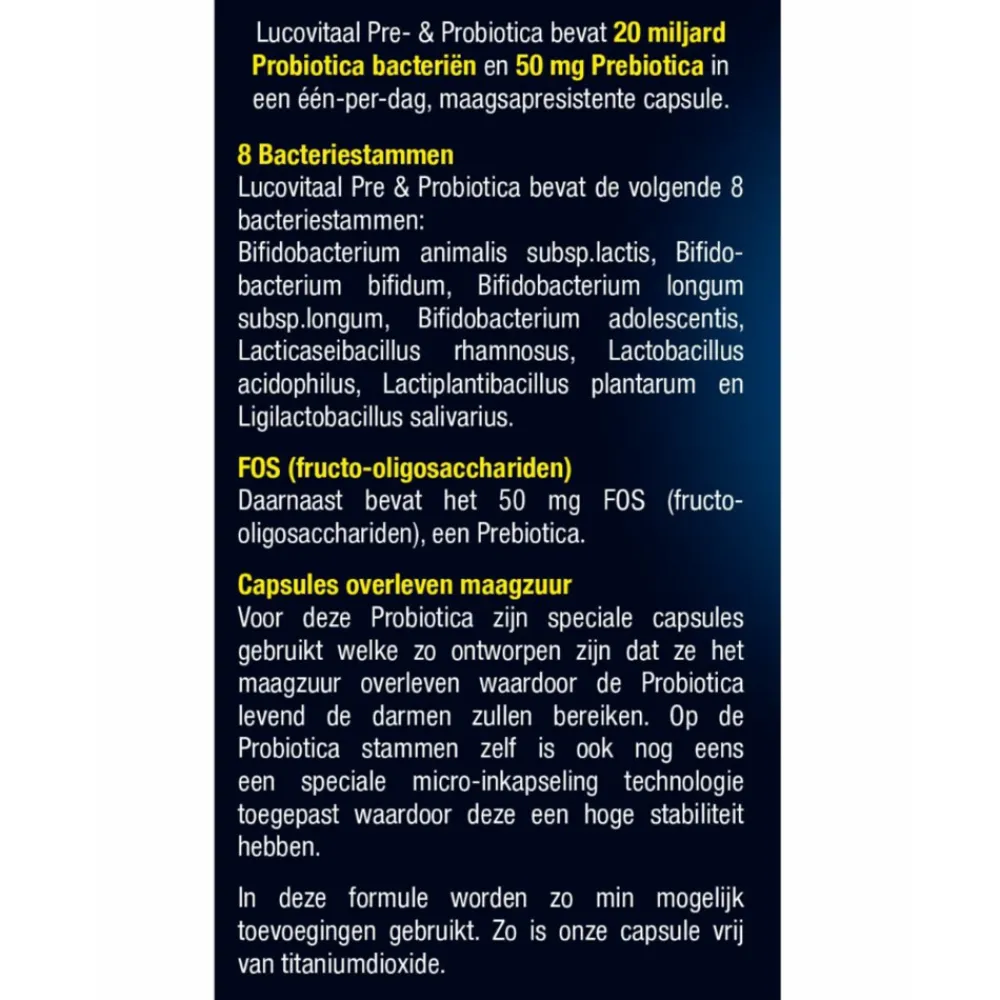 Clearance 2x Pre & Probiotica 30 capsules Speciale Bestanddelen