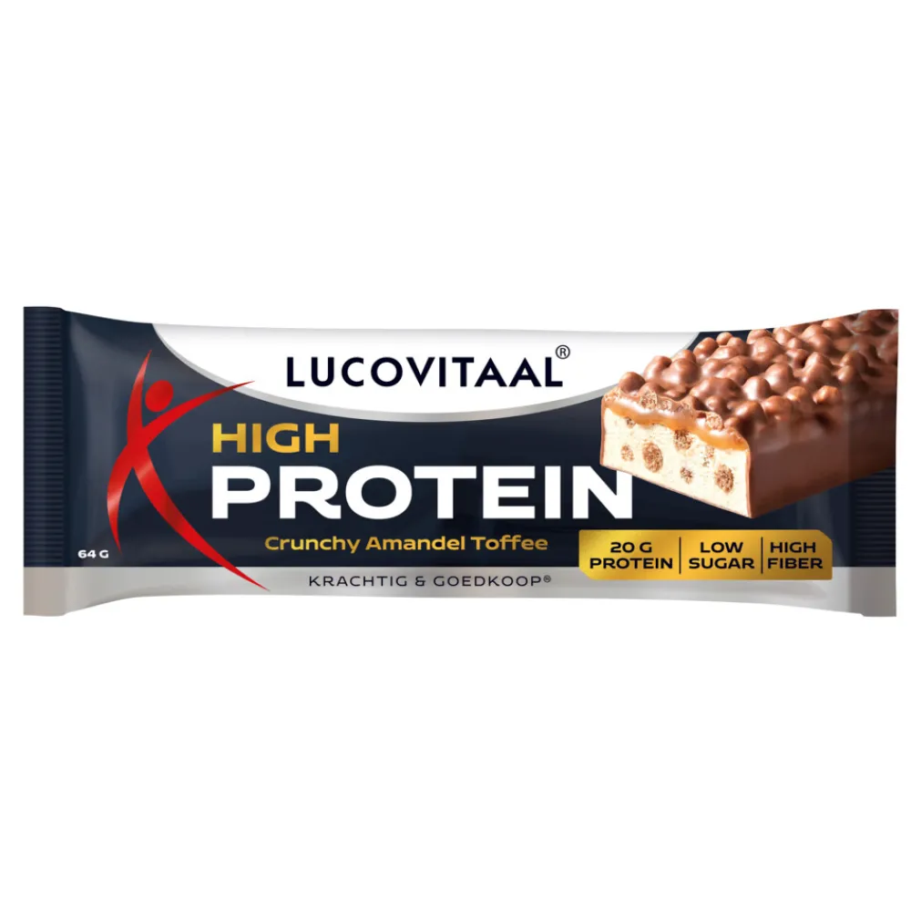 Outlet 6x Protein High Reep Crunchy Amandel Toffee Sportvoeding & Drank