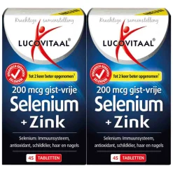 Discount 2x Selenium & Zink 200 mcg Gistvrij 45 tabletten Mineralen