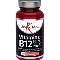 2x Vitamine B12 1000mcg 180 kauwtabletten^Lucovitaal New