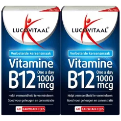 Clearance 2x Vitamine B12 1000mcg 60 kauwtabletten Vitaminen
