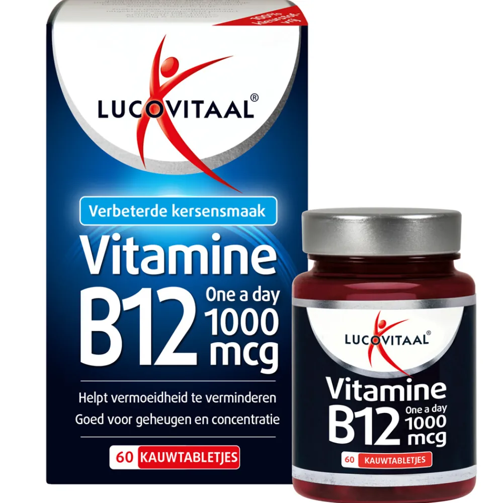 Clearance 2x Vitamine B12 1000mcg 60 kauwtabletten Vitaminen
