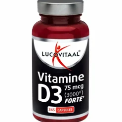 2x Vitamine D3 D3 75mcg (3000IE) Forte 365 capsules^Lucovitaal Hot