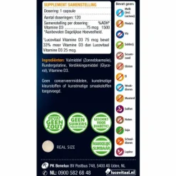 3x Vitamine D3 75mcg (3000IE) Forte 120 capsules Vitaminen