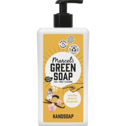 Best 6x Marcel's Green Soap Handzeep Vanille & Cherry Blossom 500 ml Keukenartikelen