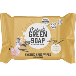 Hot 12x Marcel's Green Soap Hand doekjes Vanille en Kersenbloesem 15 stuks Handverzorging