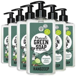 Hot 6x Marcel's Green Soap Handzeep Bergamot & Black Pepper 500 ml Keukenartikelen