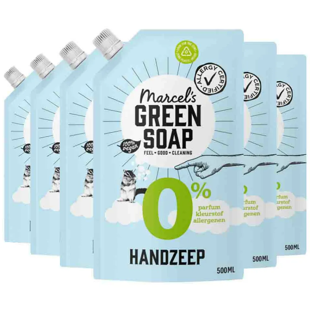 Keukenartikelen<Marcels Green Soap 6x Marcel's Green Soap Handzeep 0% Navulling 500 ml